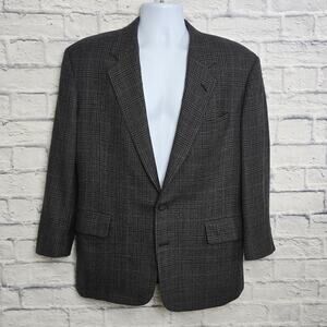 H. Freeman & Co Mens Sport Coat Size 40 Gray Plaid Made in USA